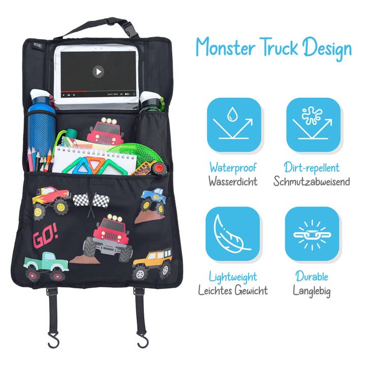 HECKBO - Wholesale Car Seat Cover - Kids & Baby - Car back seat organiser Monster Truck2