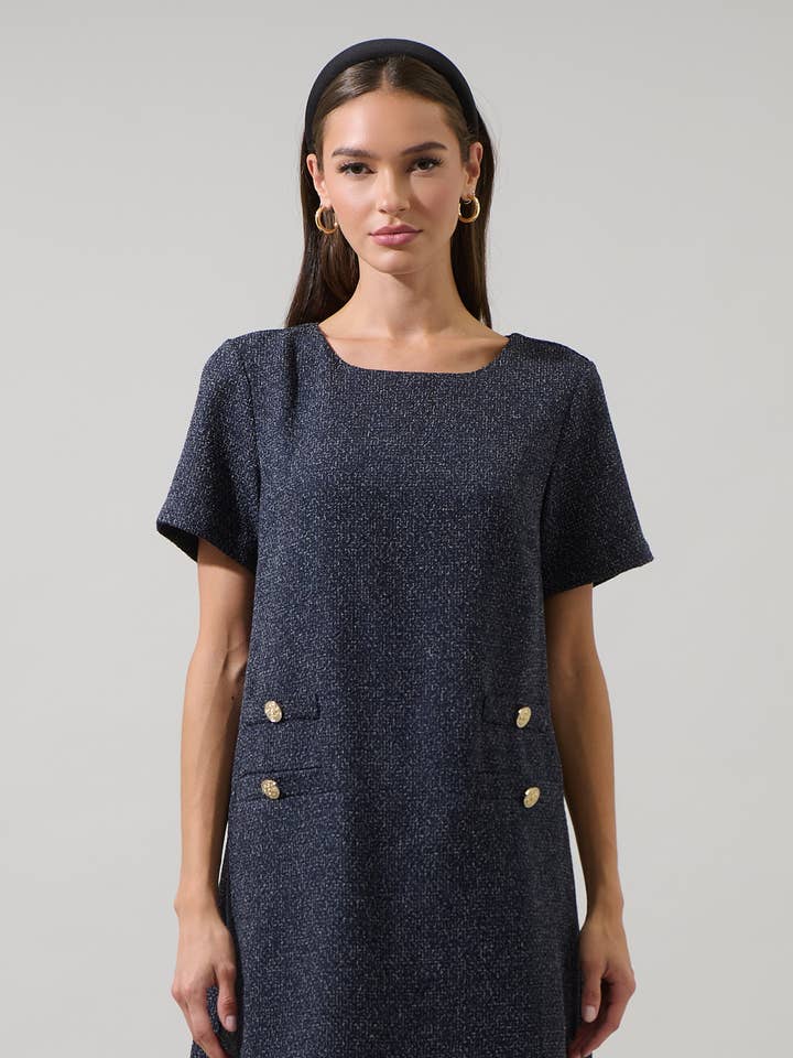 Kay Kury Tweed Mini Dress for wholesale by Sugarlips