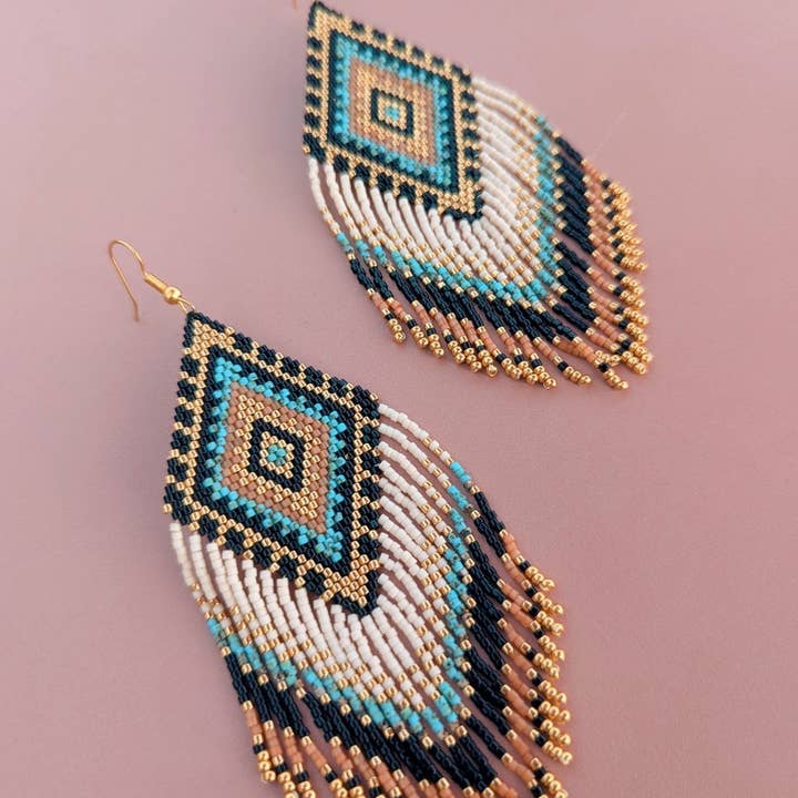 Agua del Río - Wholesale Dangle Earrings - Ethnic earrings handmade miyuki beads - TEMPLO4