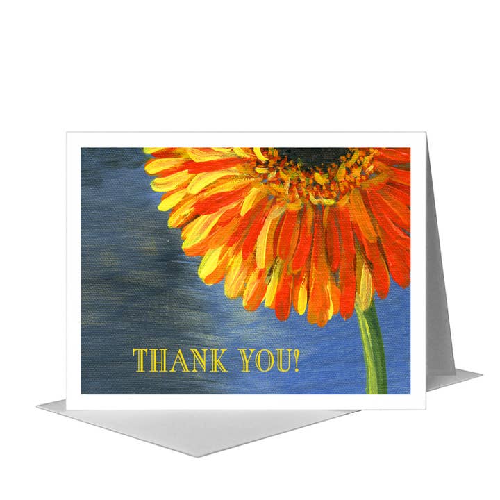 Gerber Orange Sherbet, Greeting Card (#7436AB) for wholesale by Printed Canvas