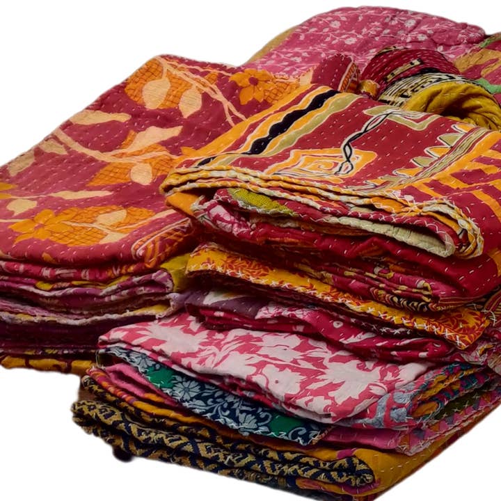 Kantha Throw Blankets for wholesale by Colfax