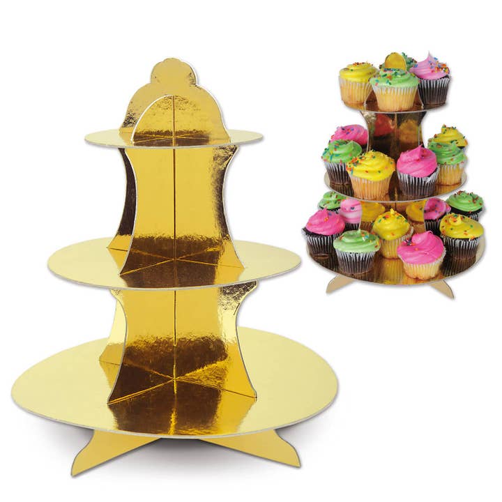 Metallic Cupcake Standaard - 34cm voor wholesale door 360 Degrees Ltd