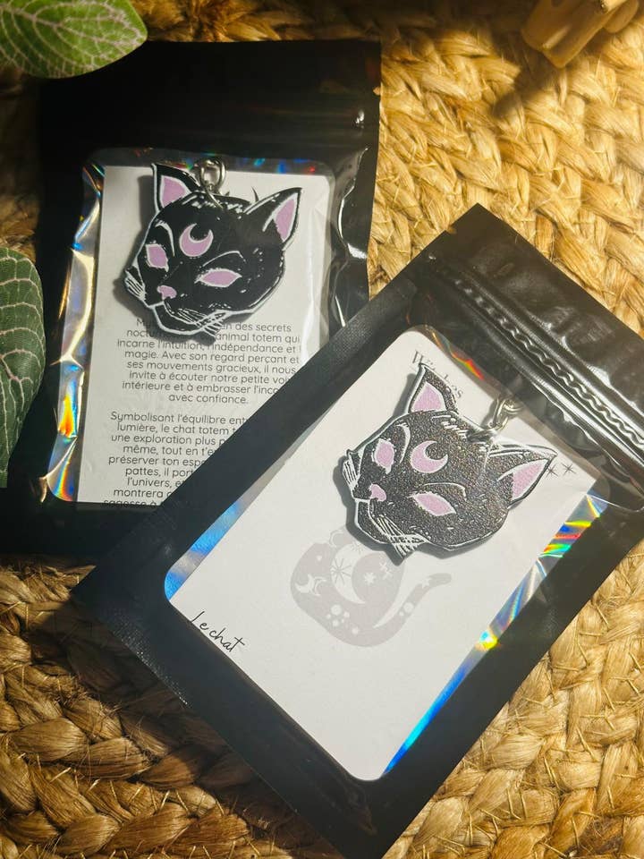 Portachiavi totem animale gatto per la vendita all'ingrosso da parte di Witches box