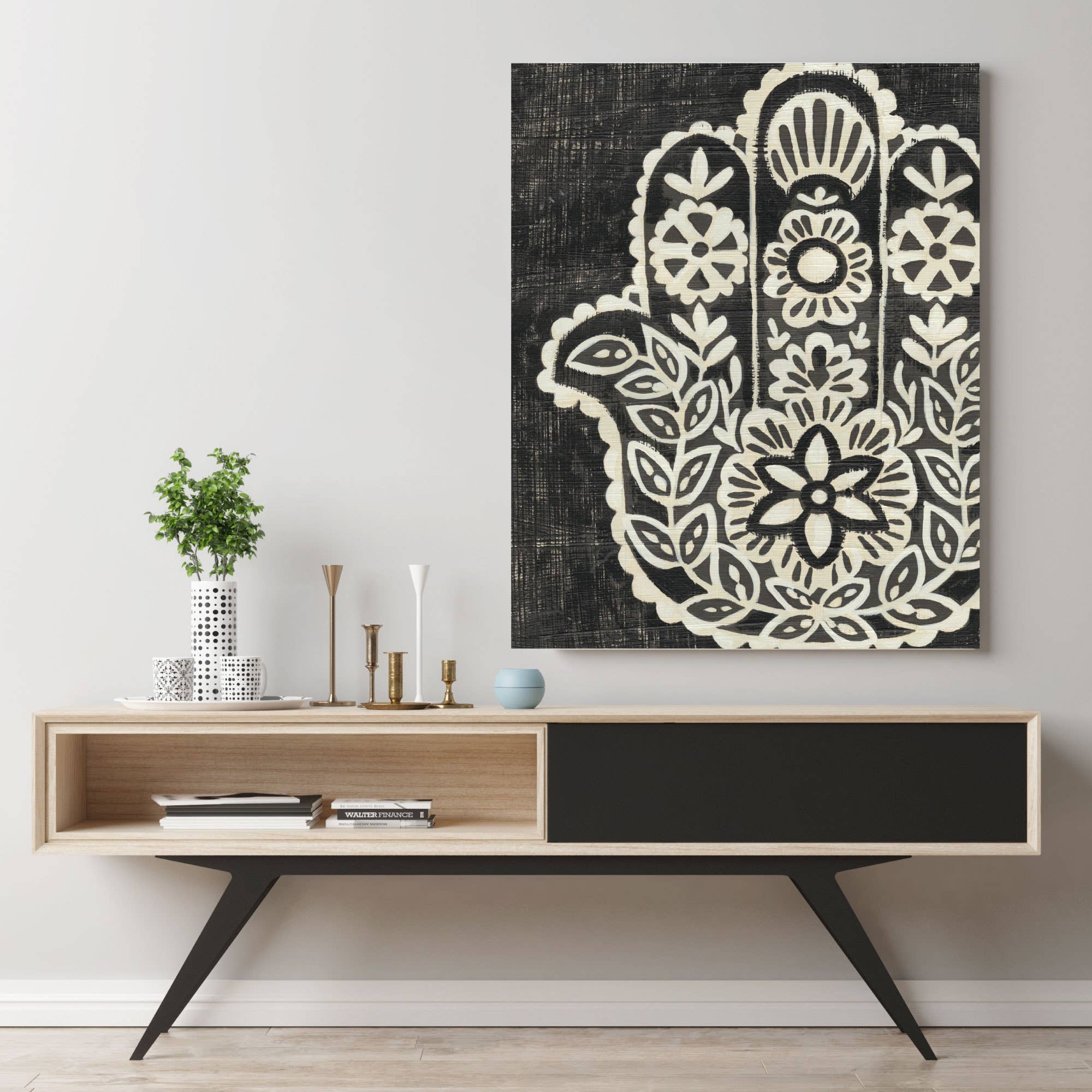 Courtside Market - Wholesale Art Print - Night Hamsa II - Gallery Wrapped Canvas Wall Art1