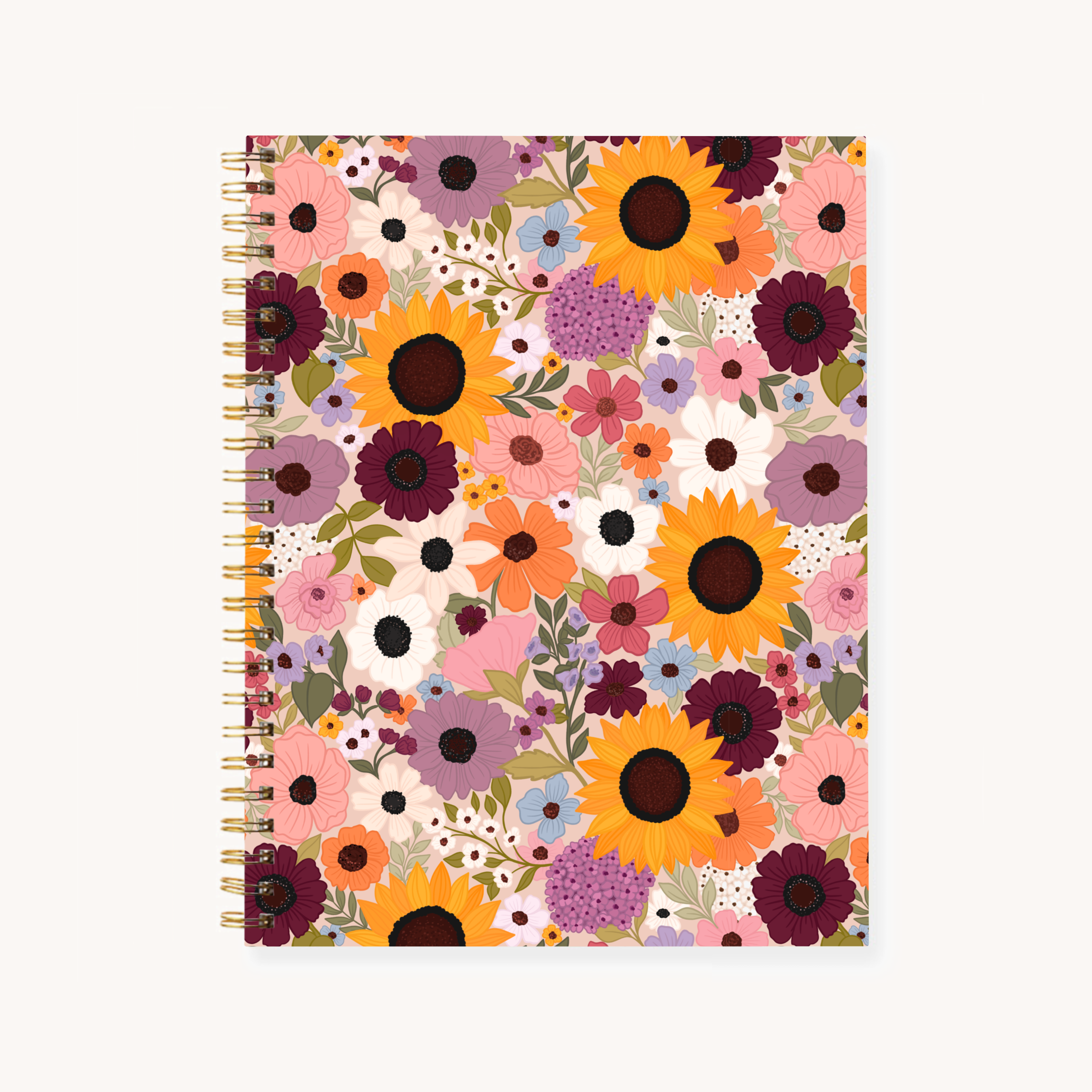 Elyse Breanne Design - Wholesale Notebook - Floral 7x9 Hardcover Spiral Notebook13