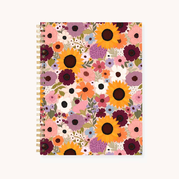 Elyse Breanne Design - Vente Cahiers - Carnet à spirale rigide 7x9 floral13