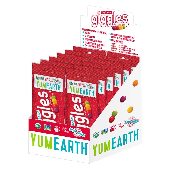 Grandpa Joe's Candy Shop - Wholesale Gummy - YumEarth Organic Giggles 2oz, 12ct