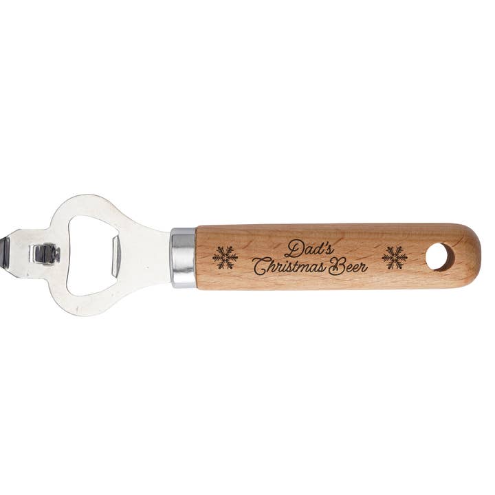 CGB Giftware - Wholesale Bottle/wine opener - Wooden Bottle Opener - 'Dad's Christmas Beer'1