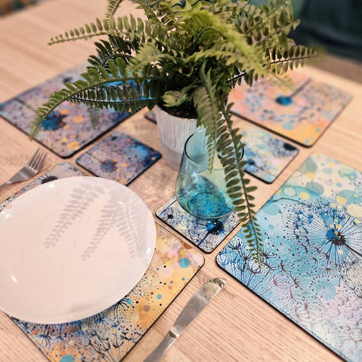 By Jo Crafts – wholesale Placemat – Dandelion Placemat and Coaster Set 17