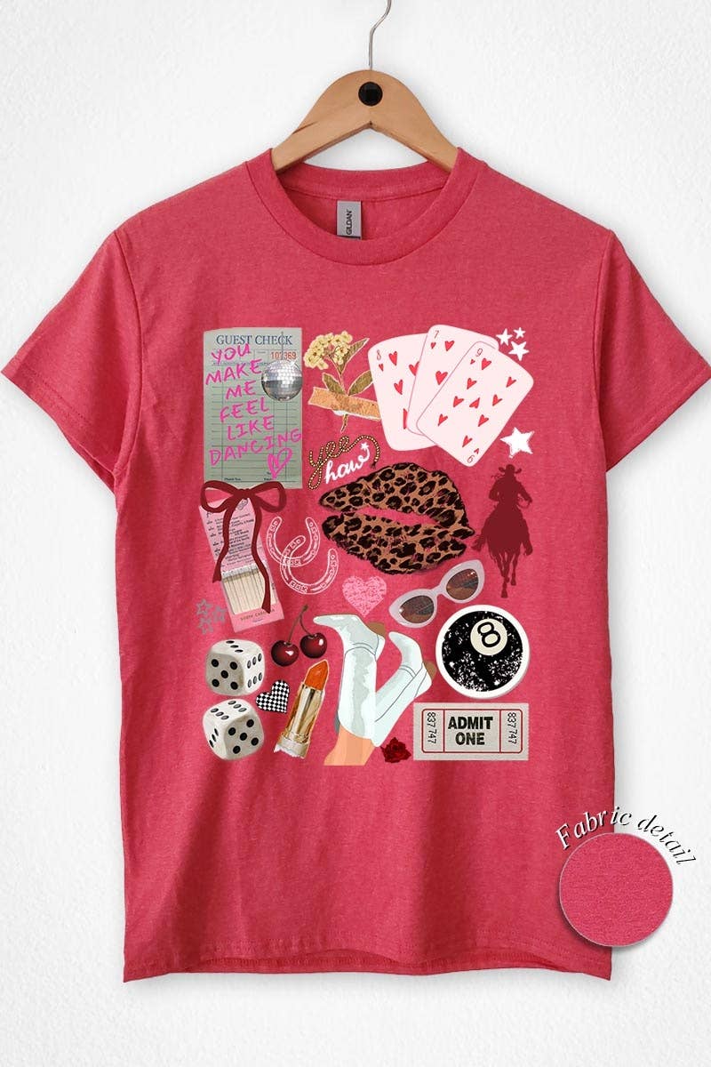 COLORBEAR - Wholesale T-Shirt (Graphic) - Women's - Western Collage Graphic Heavy Cotton Tee4