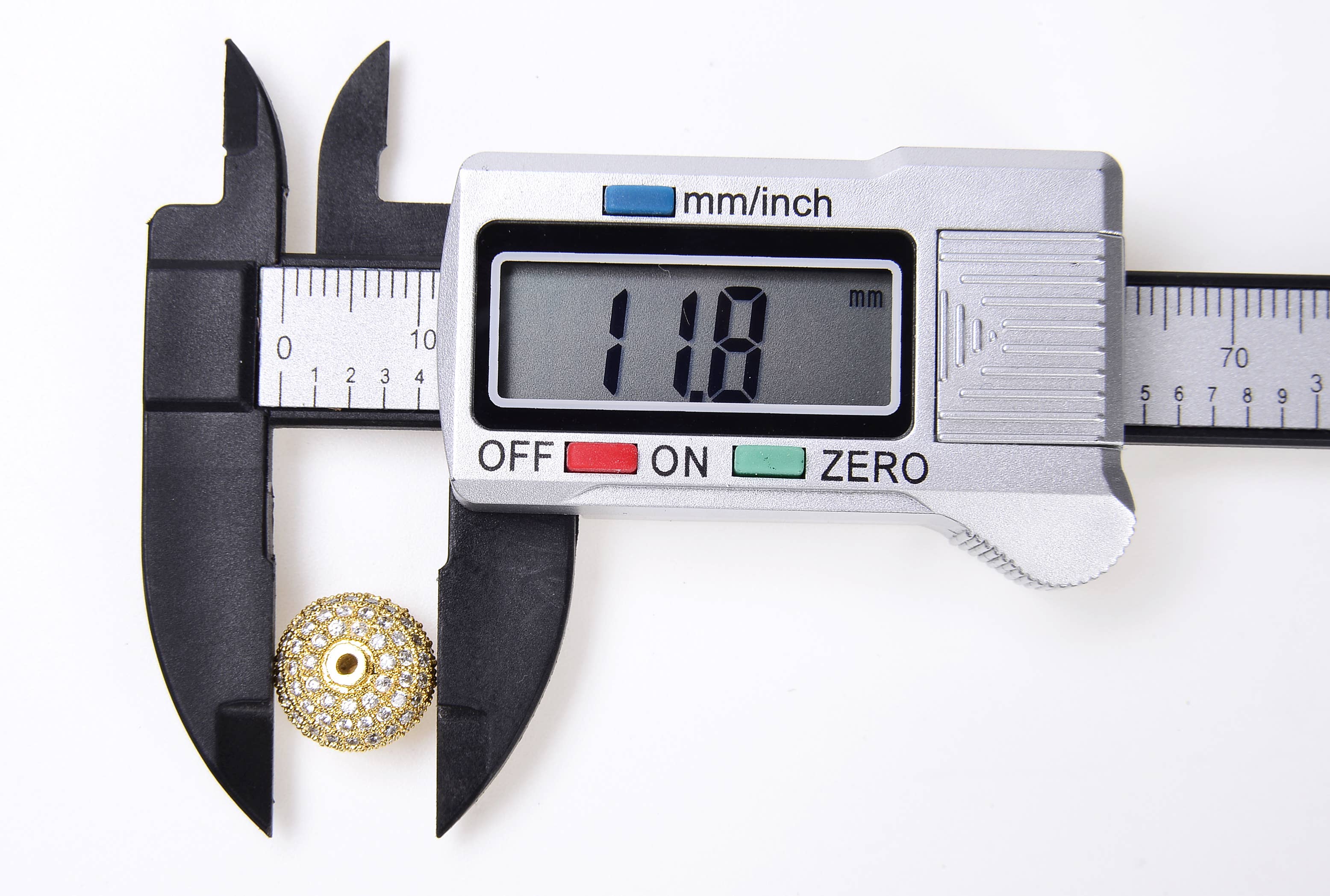 findings4uGem – wholesale Beads – Rondelle Spacer Beads, Round CZ Micro Pave Bead, BD0108