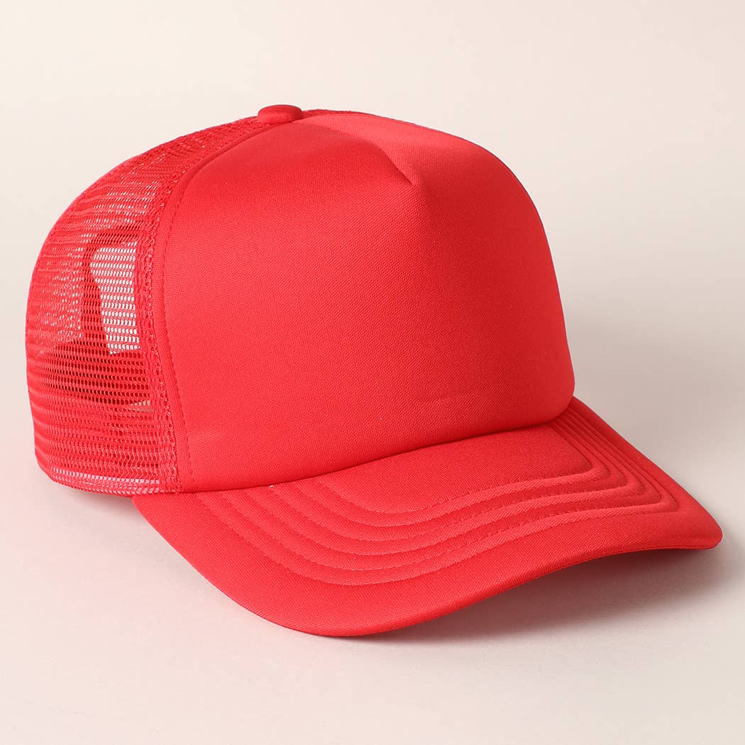 Fashion City - Vendita all'ingrosso Cappellino  da camionista - Unisex - Cappellino trucker con retro in rete e schiuma a tinta unita44