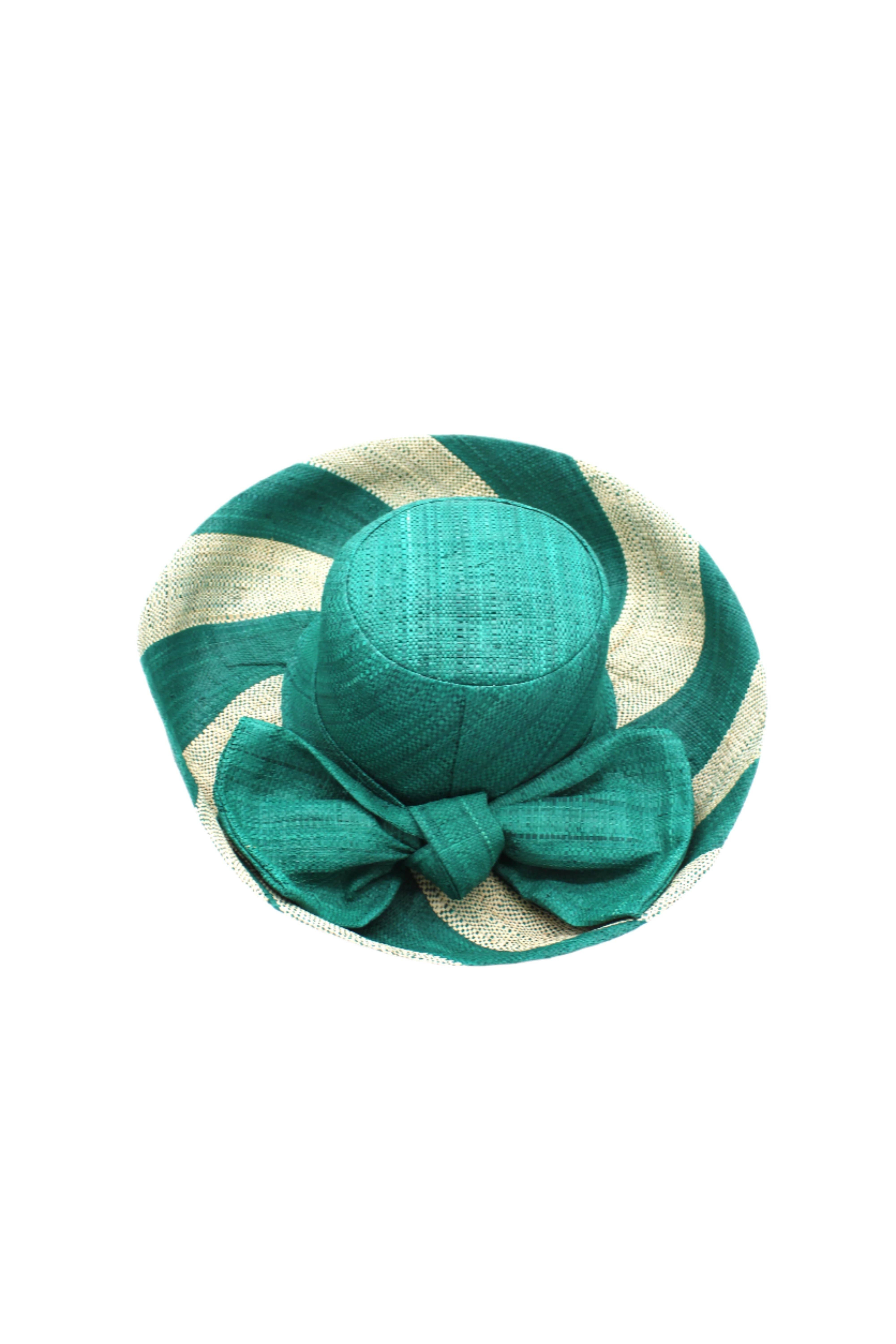 Shebobo - Wholesale Straw Hat - Women's - Audrey 5" & 7" Wide Brim Big Bow Stripe Straw Sun Hats4