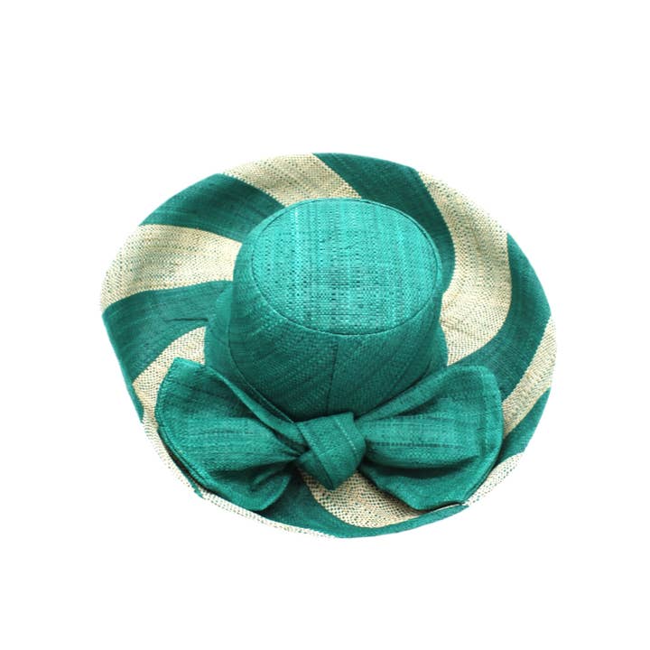 Shebobo - Wholesale Straw Hat - Women's - Audrey 5" & 7" Wide Brim Big Bow Stripe Straw Sun Hats4