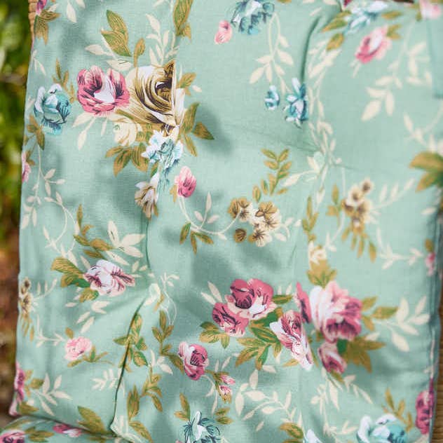 Dibor – wholesale Chair cushion – Set of 2 Green Floral Outdoor Seat Pads1