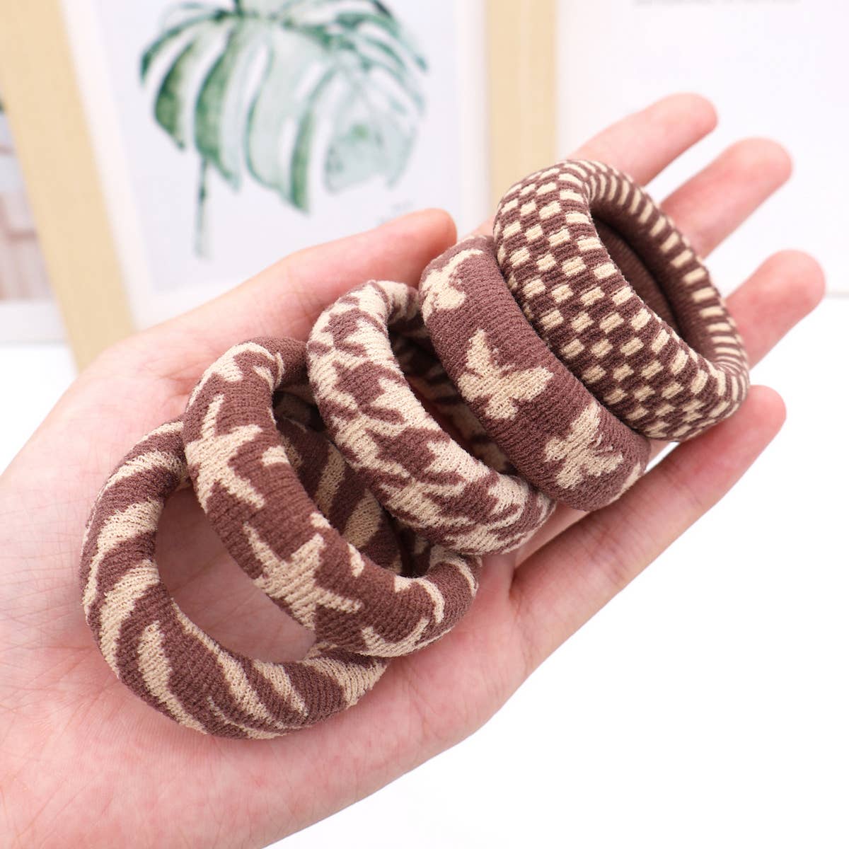 ACCITY - Wholesale Hair Tie - FASHION  WIDENED HAIR TIES(5PCS/BOX)_CWAHA050419