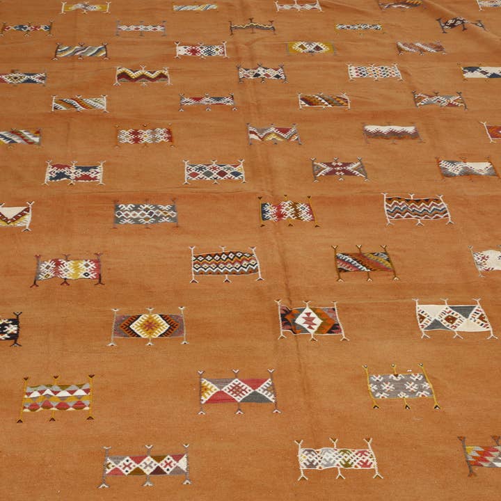 MUSMUSRUGS - Wholesale Area rug - Orange Moroccan Kilim Rug – 14.1 × 9.8 ft5