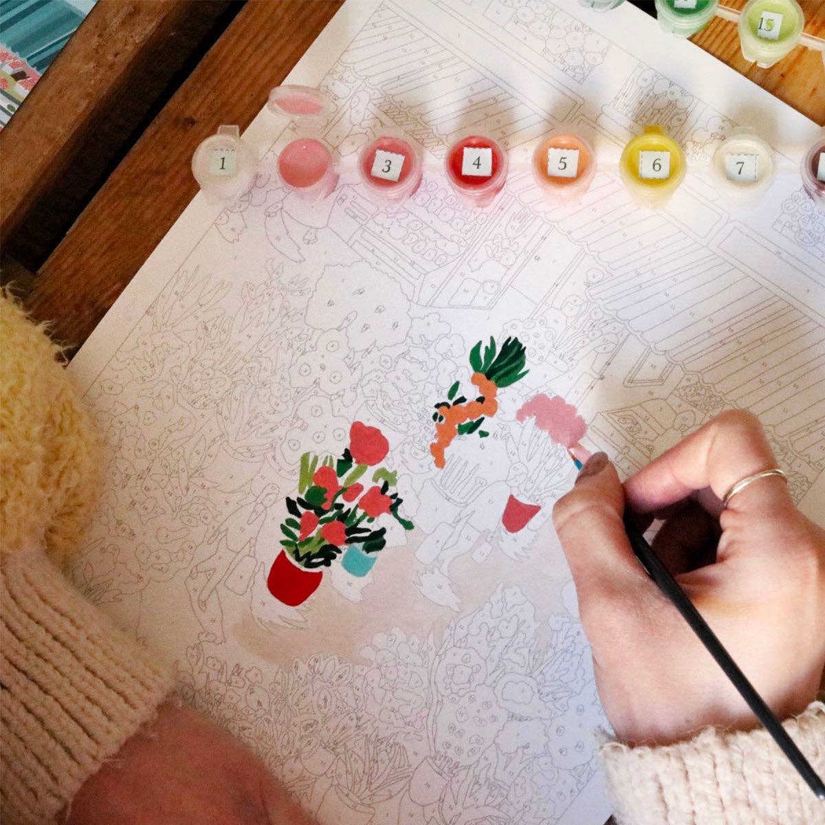 La Petite Épicerie - Wholesale Art Print - Paint by number kit - Flower Market2