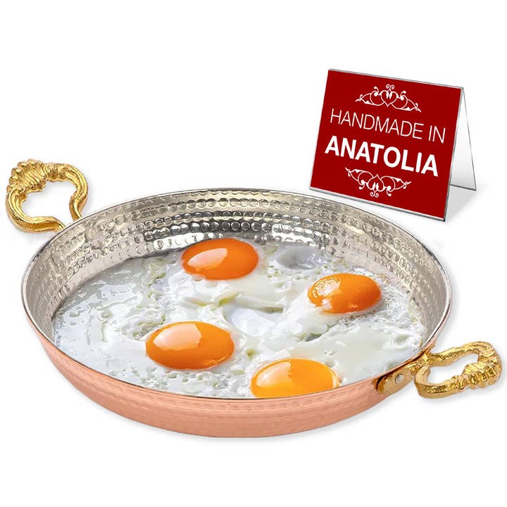 Hakan - Wholesale Pan - Hakan Copper Egg Pan for Cooking, Handmade Small Frying Pan15