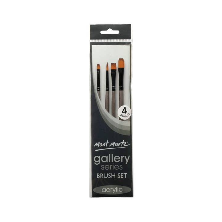 Gallery Series Brush Set Acrylic 4pce for wholesale by Mont Marte Usa, Inc.