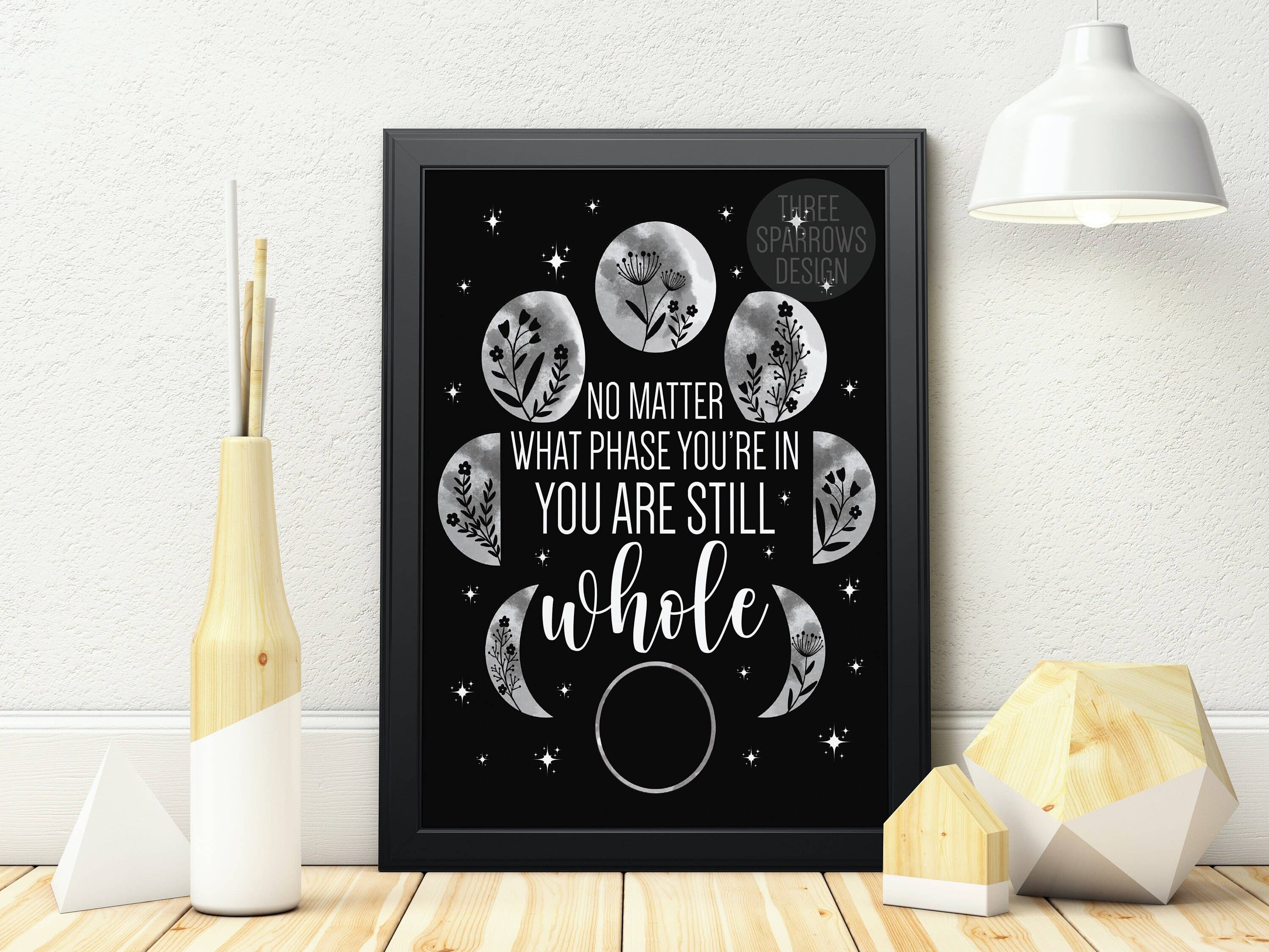 Three Sparrows Design – Großhandel Kunstdruck – Du bist immer noch ganz | Schwierigkeiten überwinden Zitat3