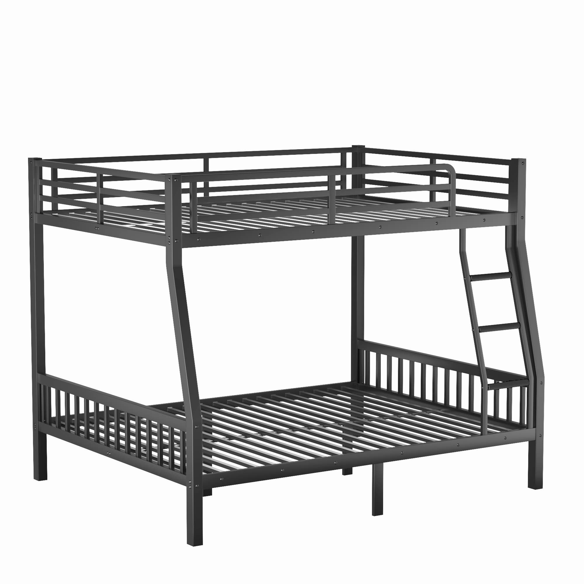 39F Inc. - Wholesale Bed - Full XL Over Queen Metal Bunk Bed with Ladder, Black10