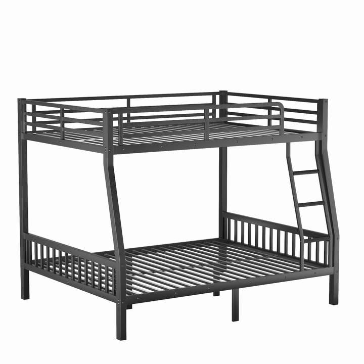 39F Inc. - Wholesale Bed - Full XL Over Queen Metal Bunk Bed with Ladder, Black10