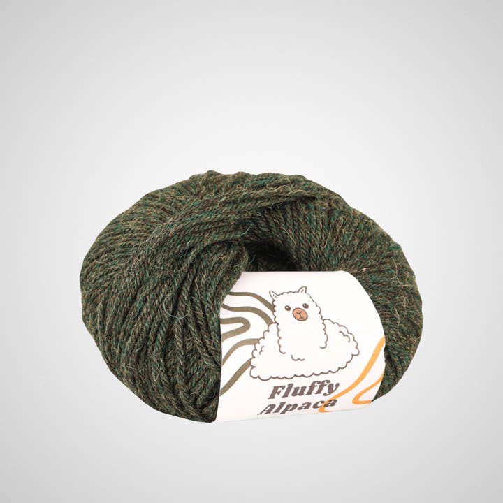 Fluffy Alpaca - Strickgarn - 100% Alpakawolle - Waldgrün für den Großhandel von Wølmark Finland