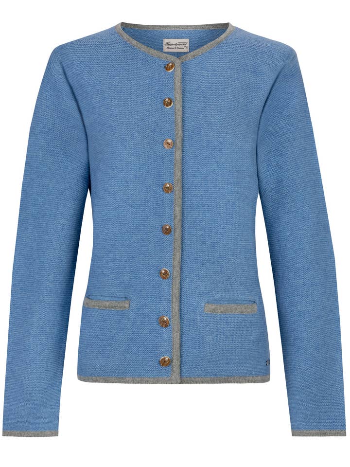 Traditioneel gebreid Caro vest met ruitpatroon van Stockerpoint voor wholesale door Stockerpoint