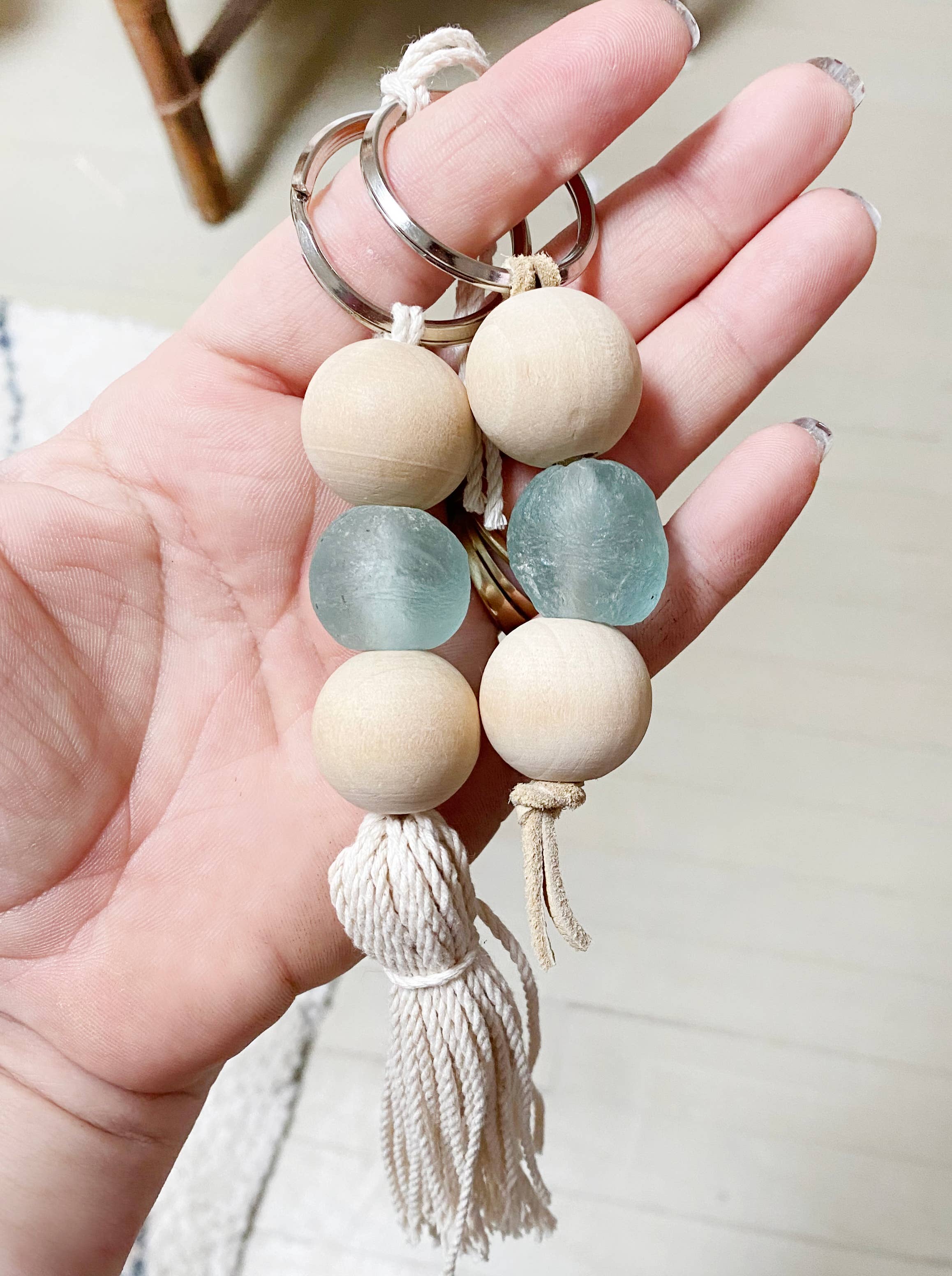 Simply Styled Art - Vente Porte-clés – femme - Porte-clés Boho avec pompon2