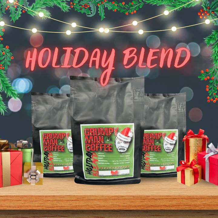 Holiday Blend for wholesale by Grumpy Man Coffee Roasters