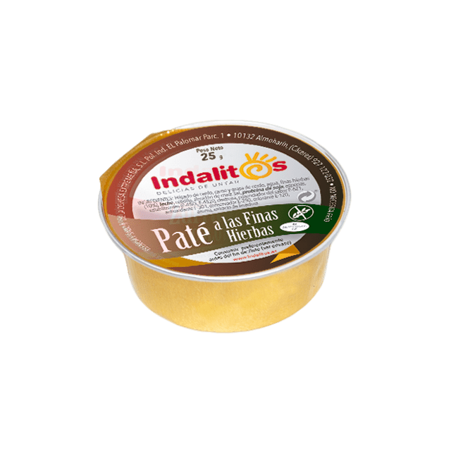 Indalitos – wholesale Shelf-stable prepared meal – Fine Herb Pate 25Gr0