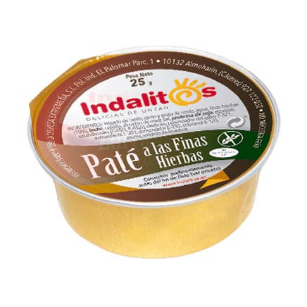 Indalitos - Wholesale Shelf Stable Prepared Meal - Fine Herb Pate 25Gr0