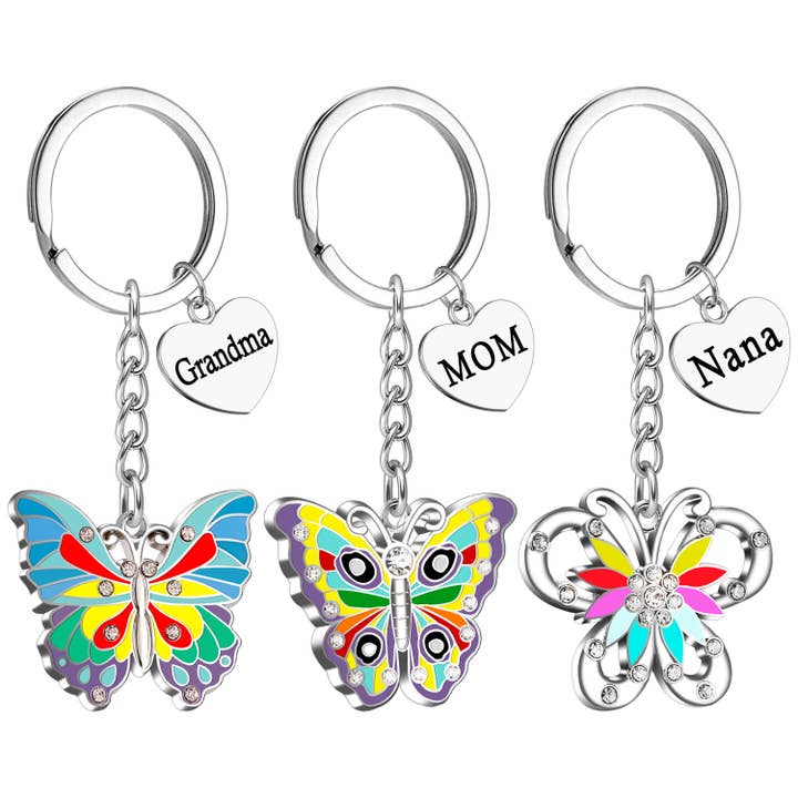 Colorful Butterfly Keychain Gift Set (3pcs) for wholesale by Longshinnning