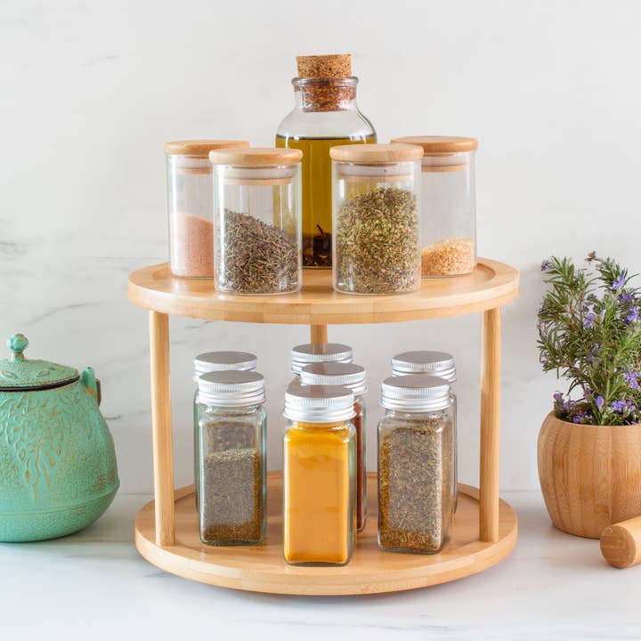 Totally Bamboo - Wholesale Lazy Susan - TB Home Two-Tier Lazy Susan Turntable
