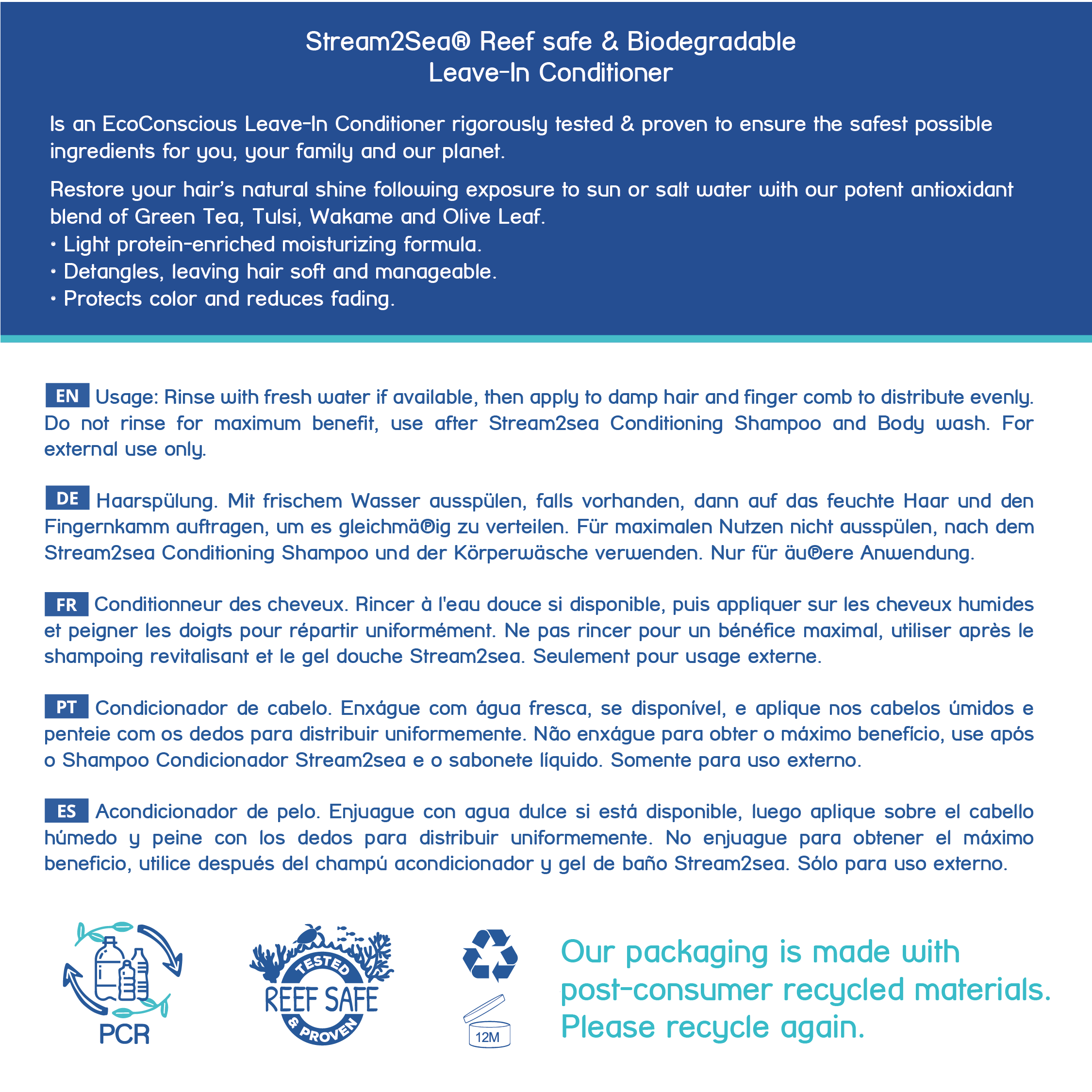 Stream 2 Sea – Amaciador de cabelo Leave-In por atacado – Condicionador Leave-In3