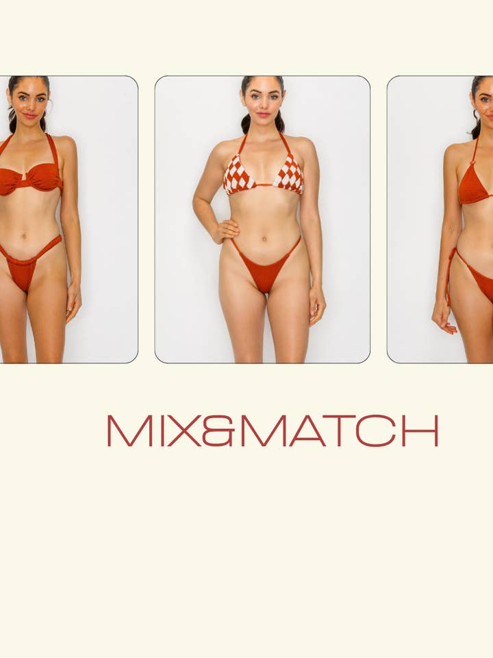 5.Super Soft Stretchy Triangle Bikini Swimsuit BOTTOM for wholesale by SOLAZ