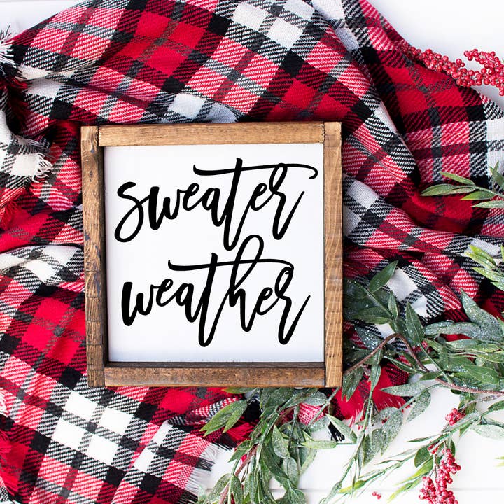 Sweater Weather | Christmas | Winter | Wood Sign | Mini for wholesale by Southern Grace Designs & Boutique