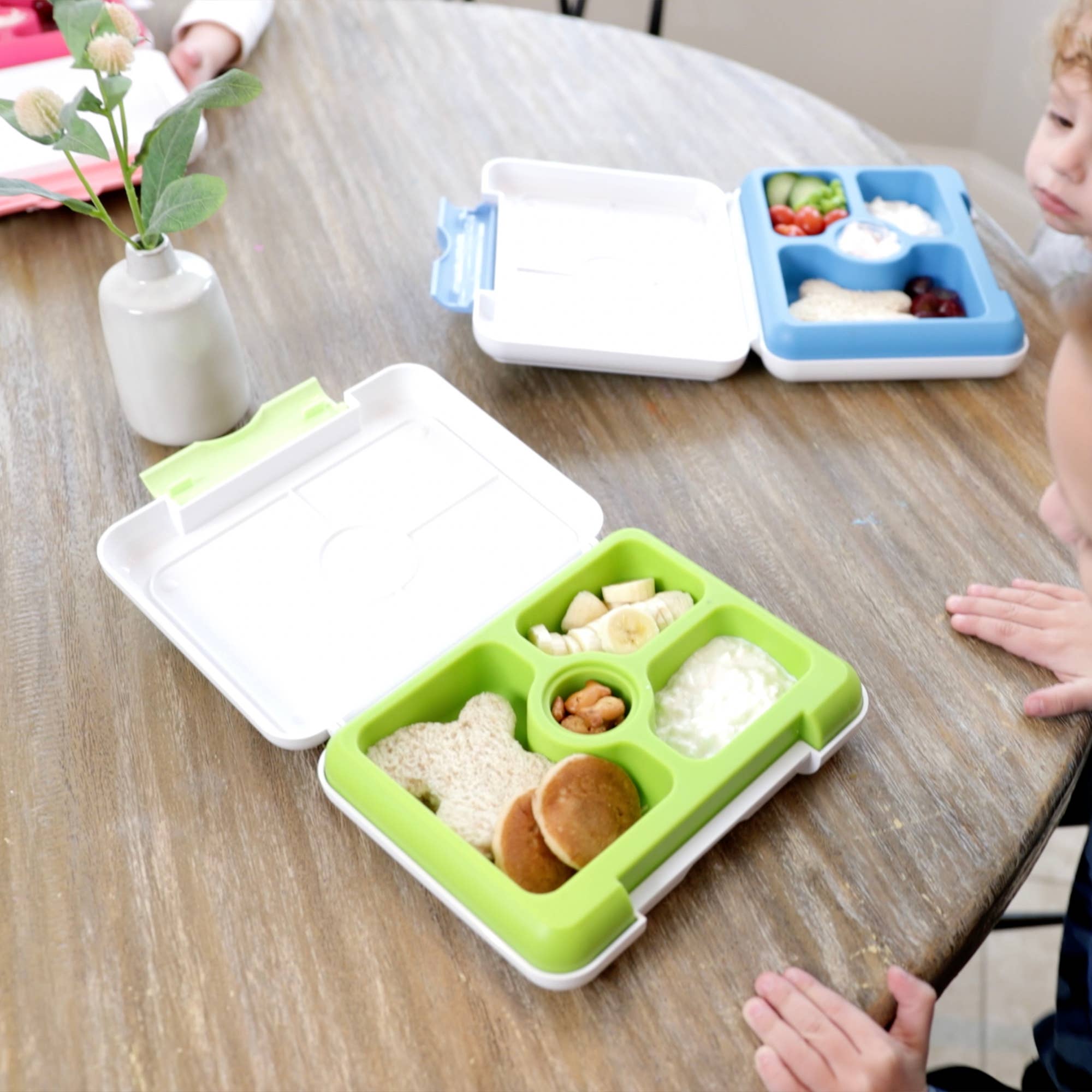 Innobaby on Faire - Wholesale Lunch Bag/Box - Kids - FlexBox Bento Style Kids Divided Lunch Box Platinum Silicone4
