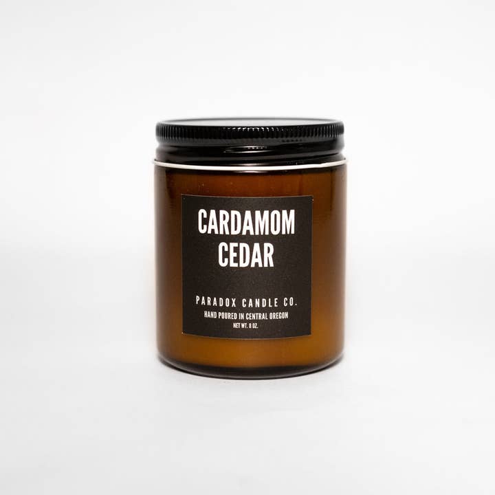 CARDAMOM CEDAR CANDLE 4OZ for wholesale by Paradox Candle Co.