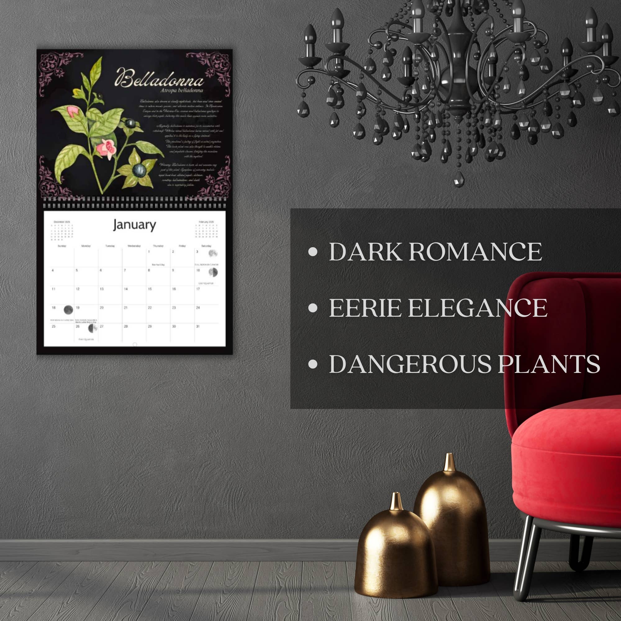 Calendar Magic Co. - Venta al por mayor Calendario - Calendario de PLANTAS VENENOSAS 20265