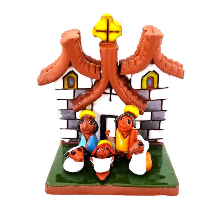 Ceramic Nativity Scene With Church for wholesale by Sedona Spirit