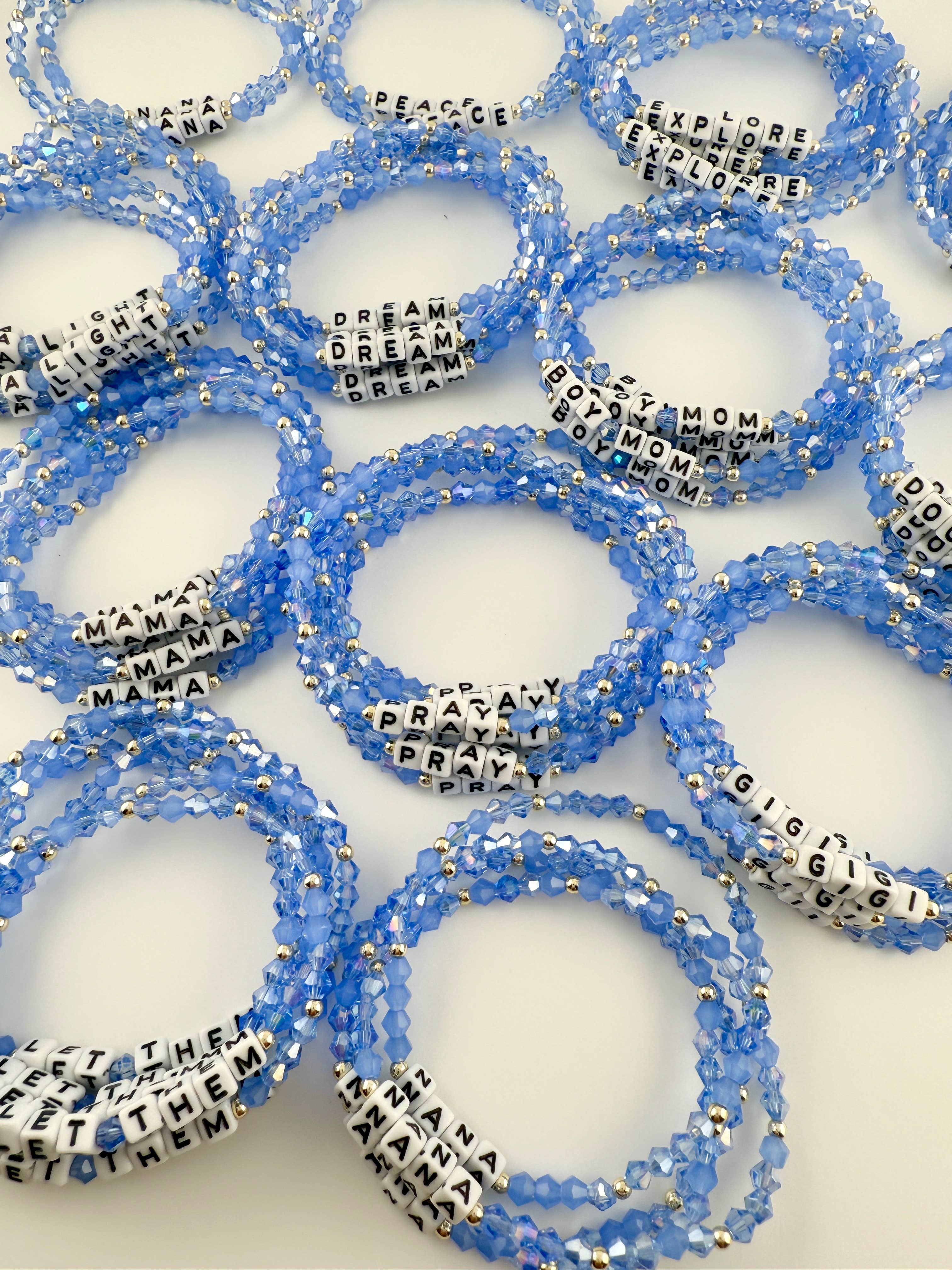 Back Bay Bead Company - Wholesale Beaded Bracelet - Personalized Word Bracelet Affirmation Custom Town Bracelet