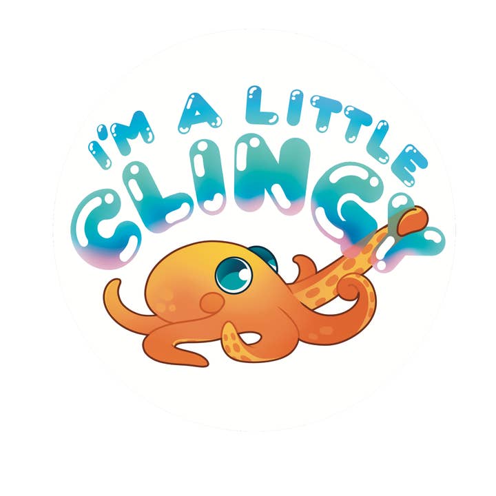 Octopus - I'm a Little Clingy Button for wholesale by Rextooth Studios