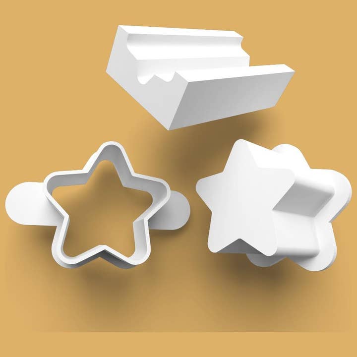 Stjerne kageform 3D-printet for engroshandel hos Roussell Prints and Demand LLC