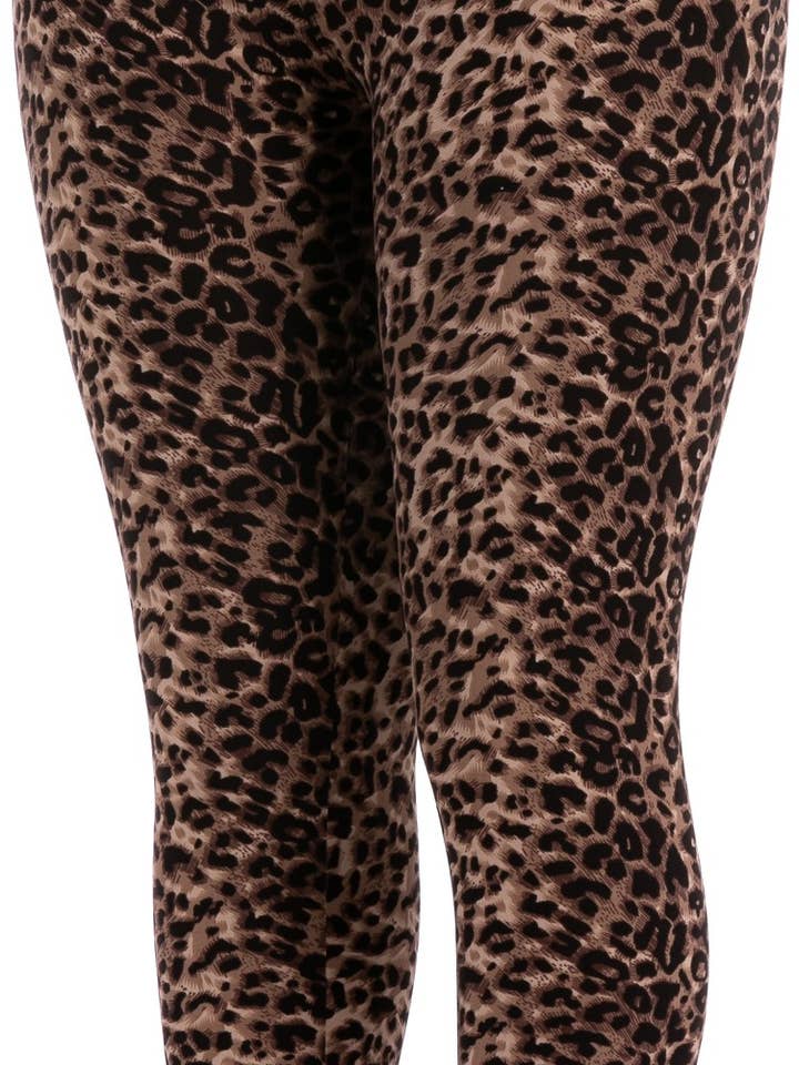 Legging grande taille imprimé léopard : LGPP-134 pour la vente par Imagine Imports