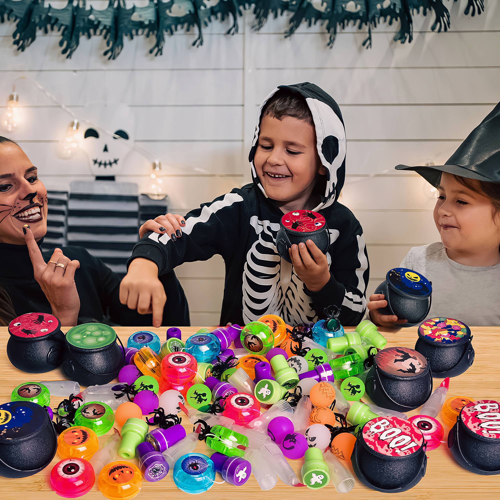 Fun Little Toys - Wholesale Party Favor - 144PCS Halloween Party Favors - Mini Witch Cauldrons8
