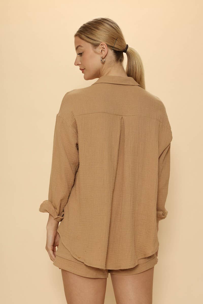 Miss Sparkling - Wholesale Top & Short Set (NOT Loungewear) - Women's -  Two-Piece Shorts Set - Button Down Top21