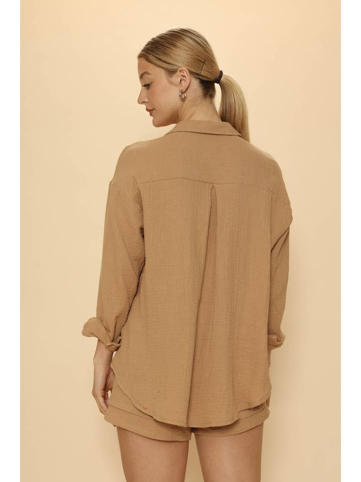 Miss Sparkling - Wholesale Top & Short Set (NOT Loungewear) - Women's -  Two-Piece Shorts Set - Button Down Top22