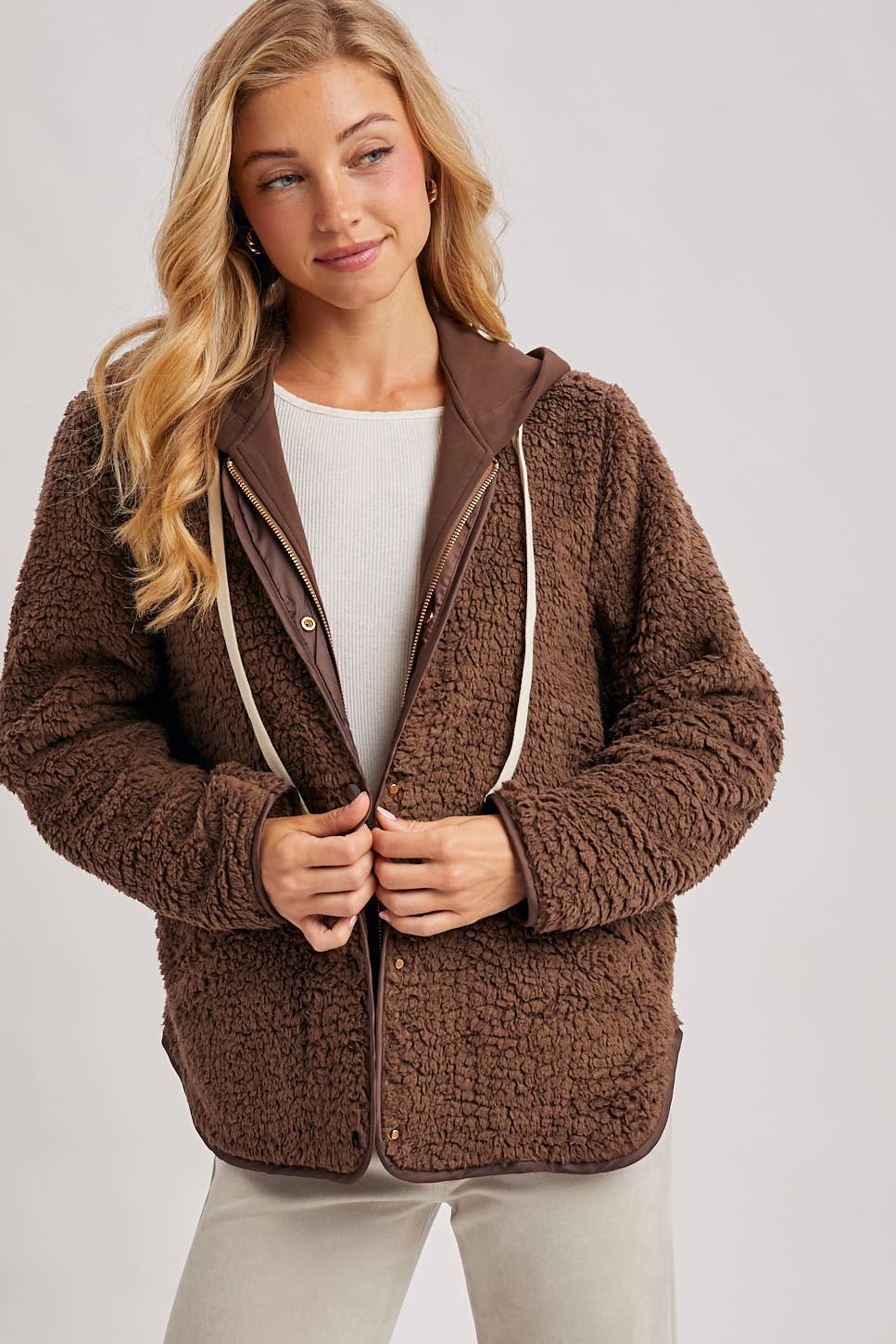 Bluivy - Wholesale Jacket - Women's - SHERPA ADJUSTABLE HOODED JACKET10